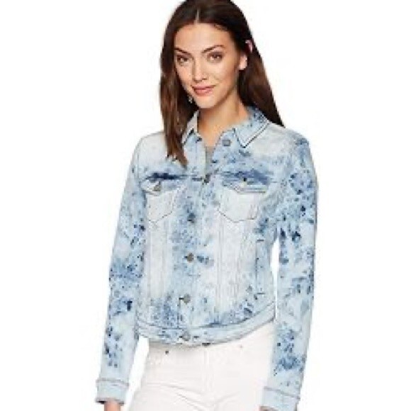 William Rast Sussex Tye Dye Cropped Denim Jacket Size XS - Picture 2 of 10